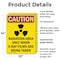 Signmission Radiation & Laser Sign, 14 in H x 10 in W, Plastic, Rectangle OS-2PACK-CR-P-1014-V-10253 - alternate 7